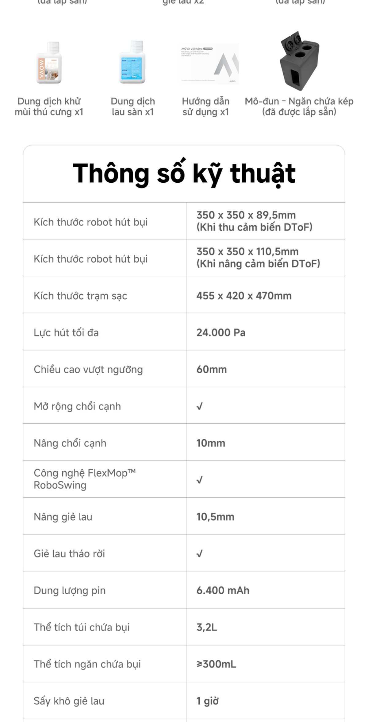 Robot hút bụi Mova V50 Ultra