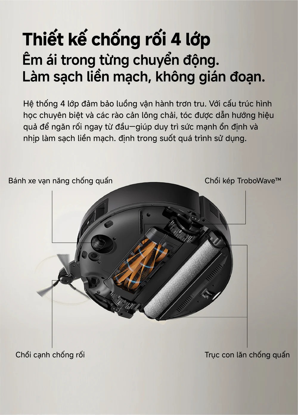 Robot hút bụi Mova Z70 Ultra Roller