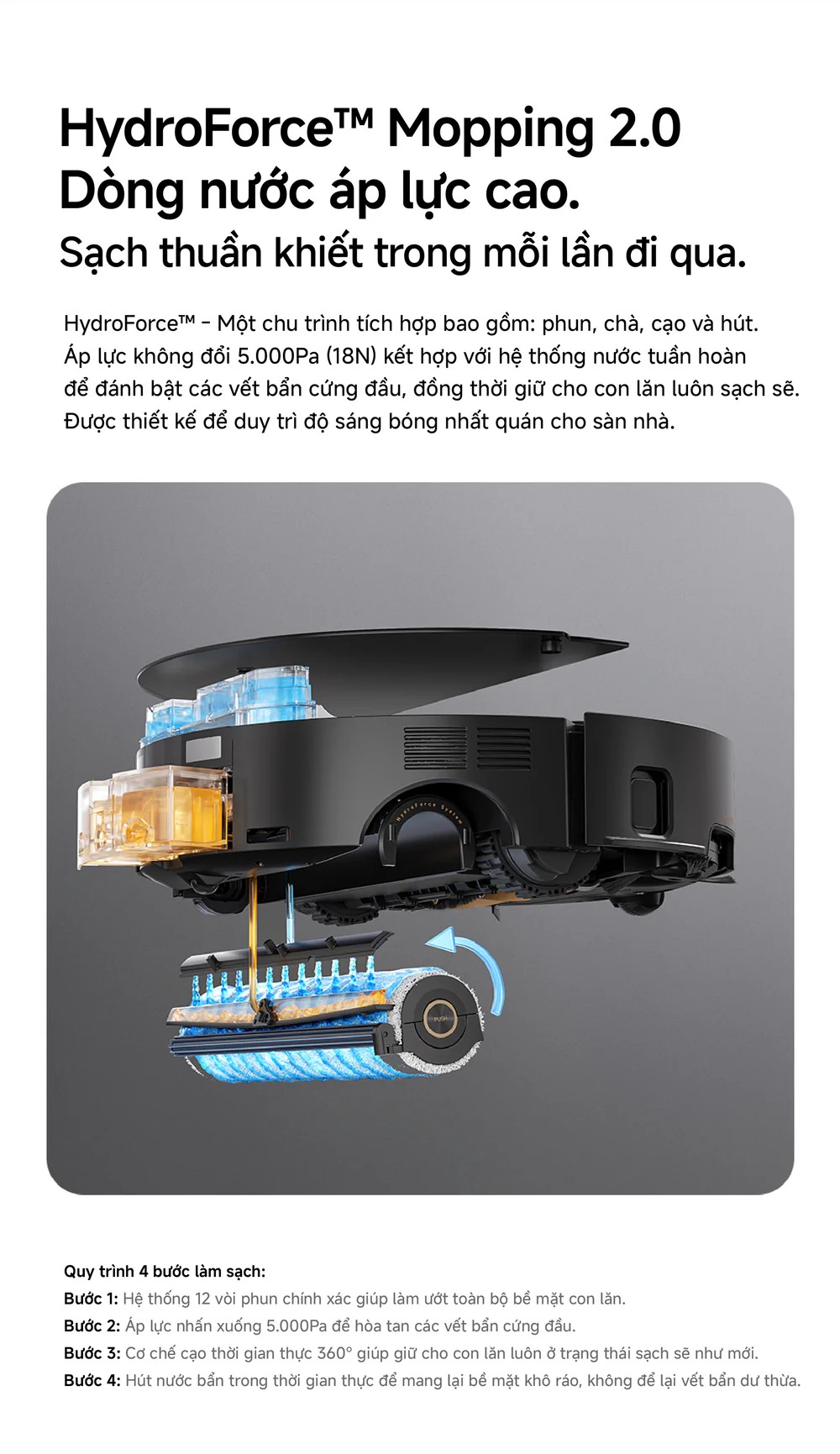 Robot hút bụi Mova Z70 Ultra Roller