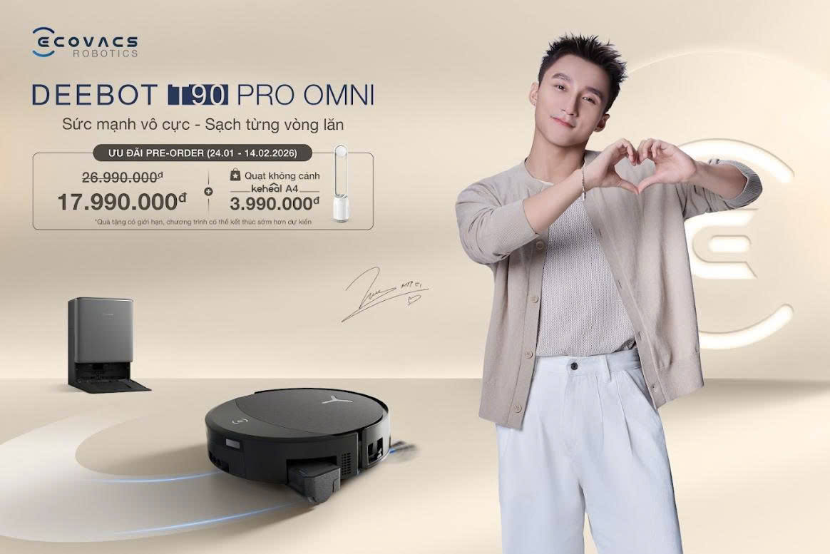 Robot hút bụi Ecovacs T90 Pro Omni