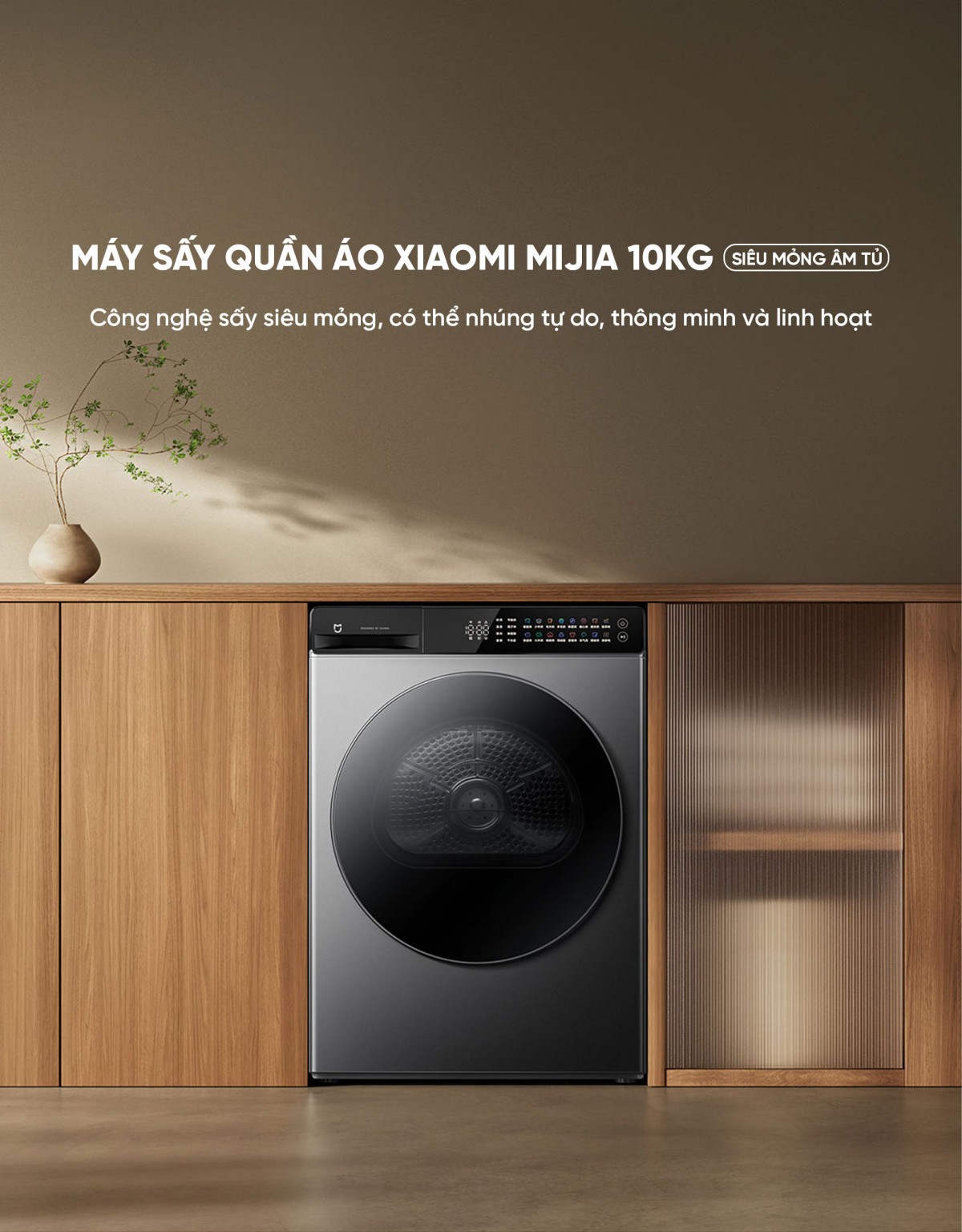 Máy sấy quần áo Xiaomi Mijia H100MJ103 2025 sấy 10kg Sấy Bơm Nhiệt