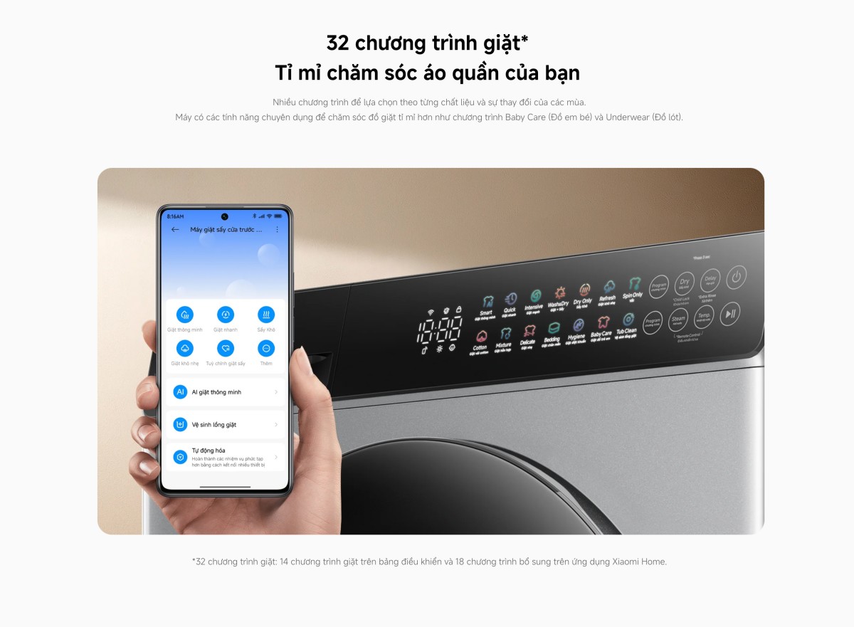 Máy giặt Xiaomi Mijia Front Load Washer Dryer giặt 10,5kg sấy 7kg
