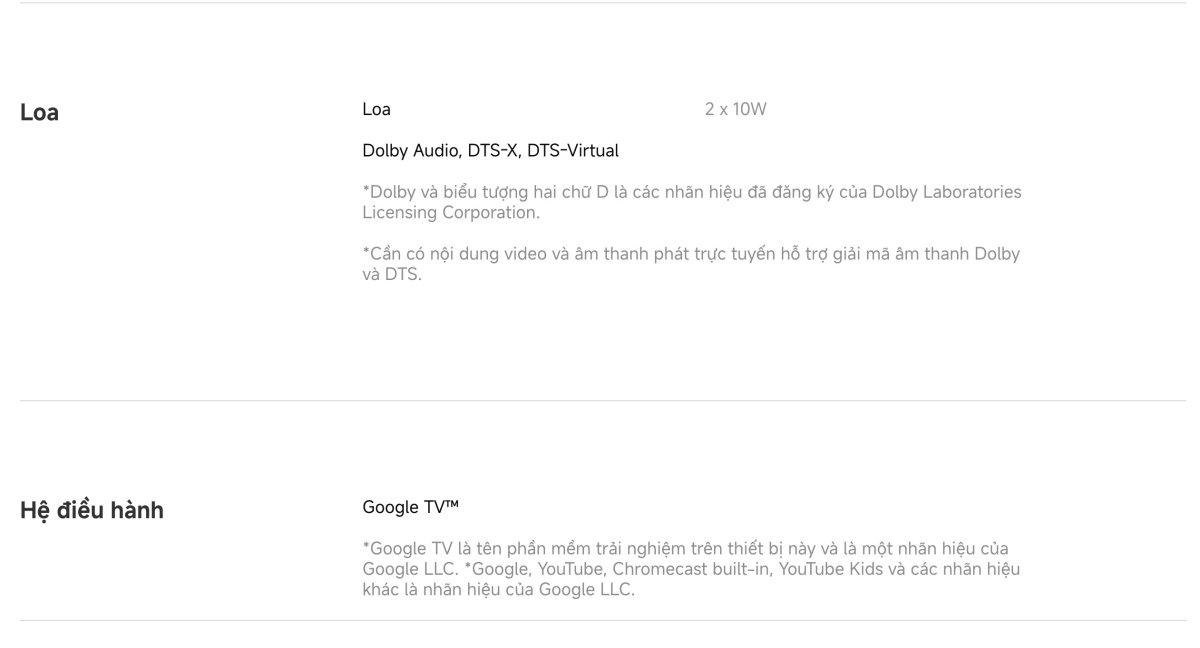 Tivi Xiaomi A Pro 43 Inch - 2026 Bản Quốc Tế - QLED 4K/60Hz - 2GB/8GB