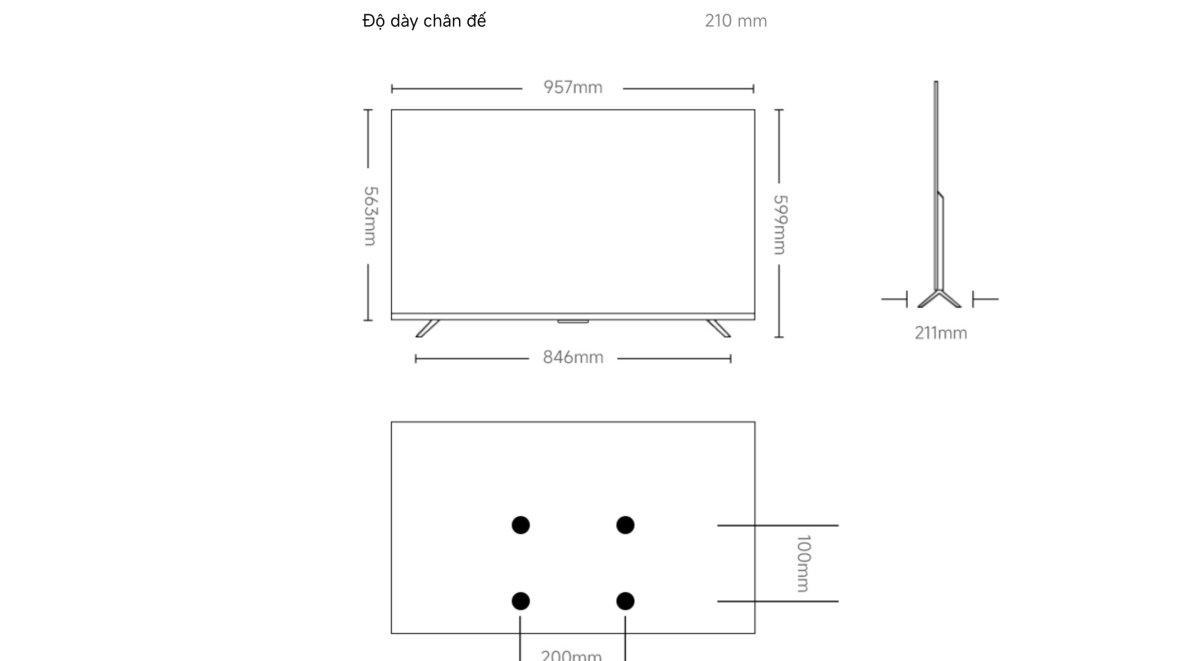 Tivi Xiaomi A Pro 43 Inch - 2026 Bản Quốc Tế - QLED 4K/60Hz - 2GB/8GB