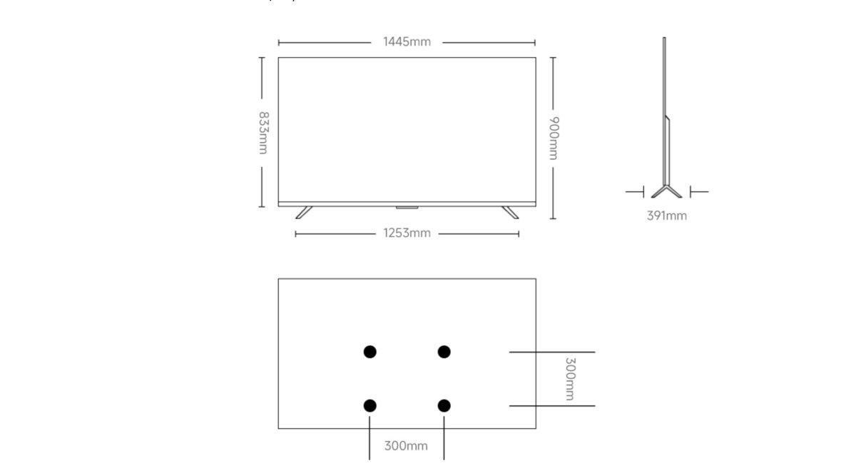 Tivi Xiaomi A Pro 65 Inch - 2026 Bản Quốc Tế - QLED 4K/60Hz - 2GB/8GB