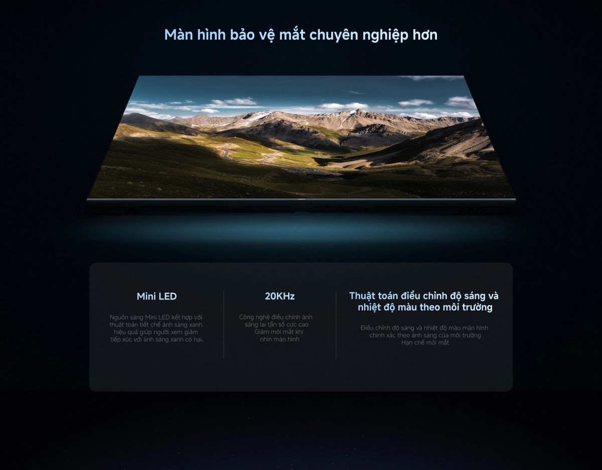 Tivi Xiaomi S Pro Mini LED 65 Inch 2026 - Bản Quốc Tế - 4K/144Hz - 3GB/32GB