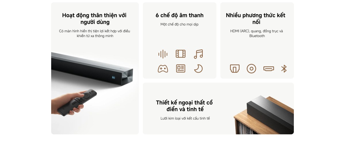 Xiaomi Soundbar Pro 2.0 ch - Bluetooth 5.3 - Công suất 84W