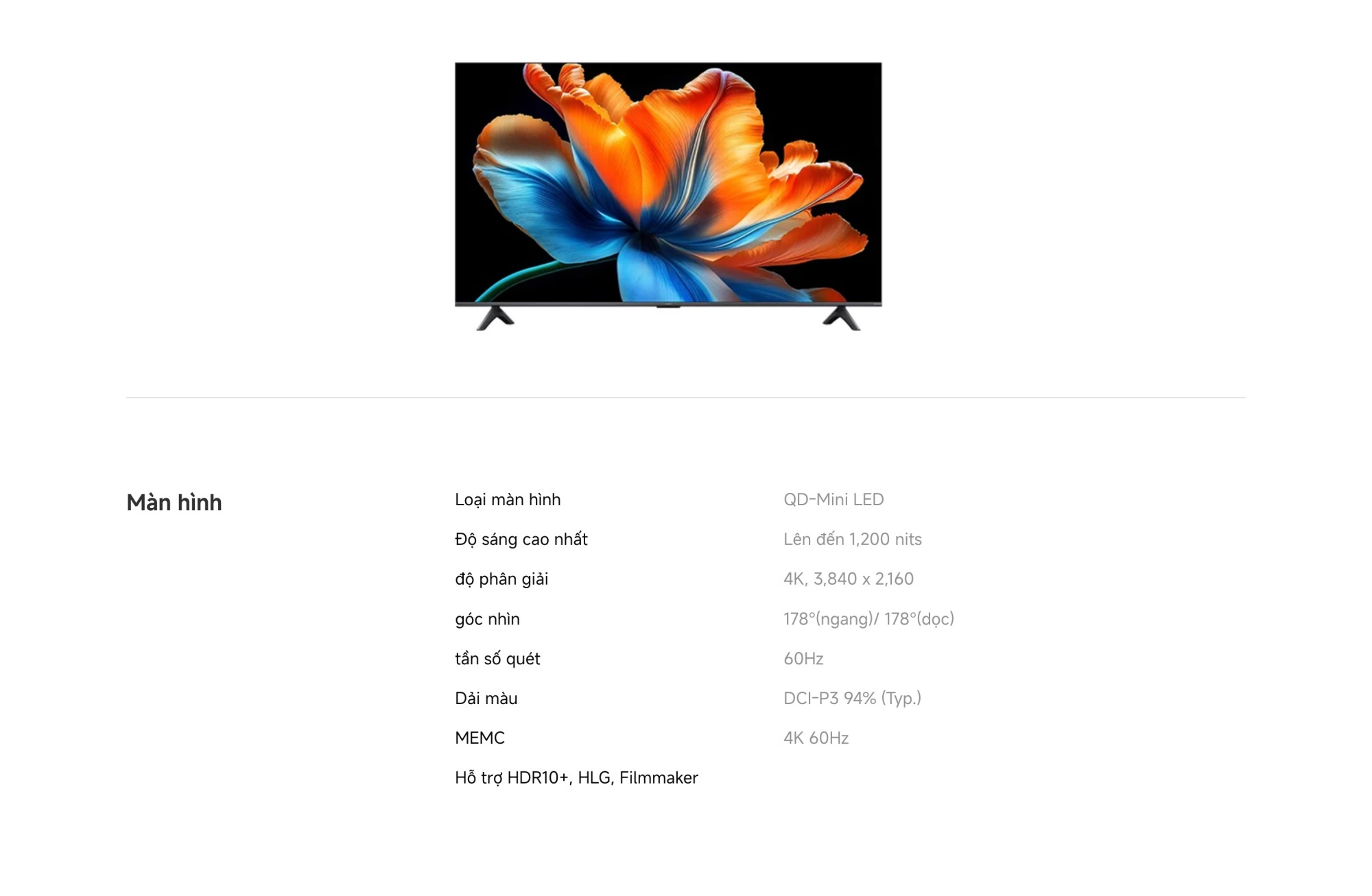 Xiaomi TV S Mini LED 65 2026 | 65 Inch – QD-Mini LED – 4K/60Hz – 2GB/32GB