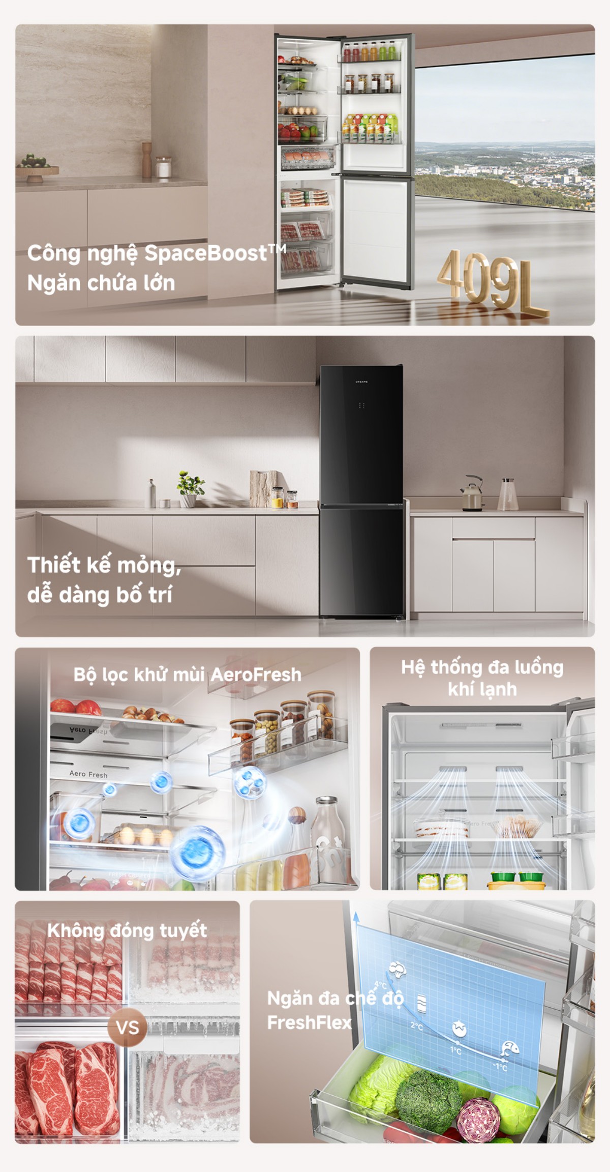 Tủ lạnh Dreame Mega Pro 409L