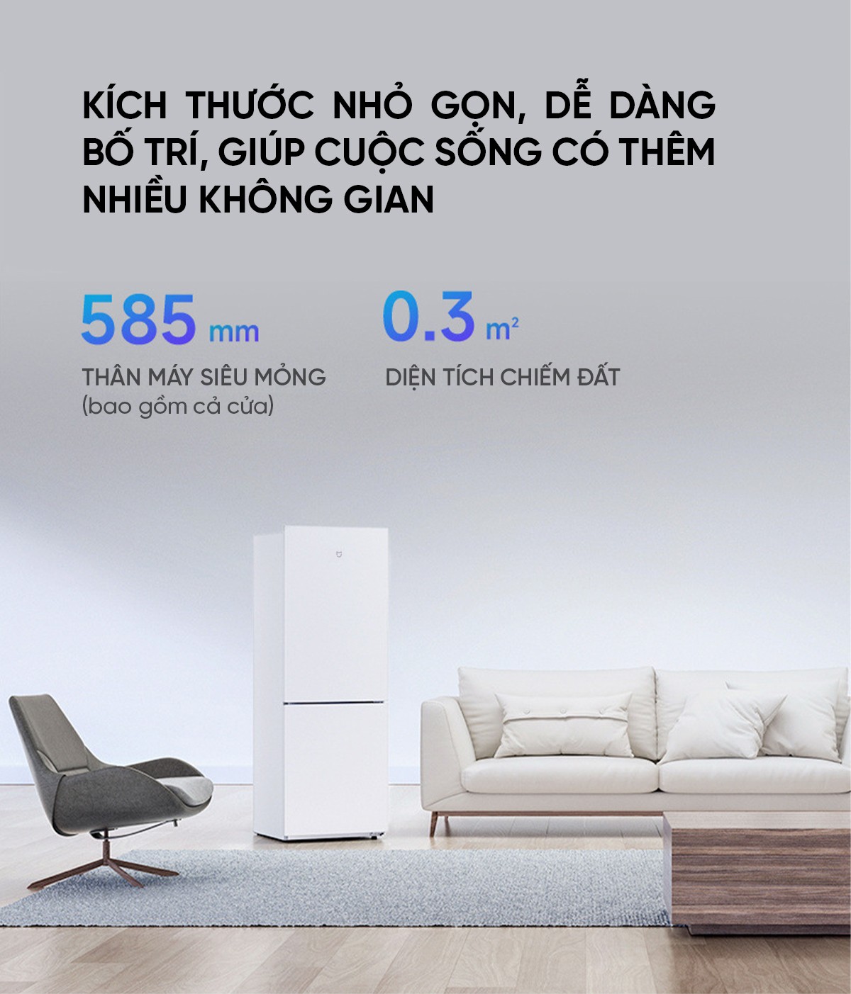 Tủ lạnh 2 cánh Xiaomi Mijia 175L thiết kế nhỏ gọn và tiết kiệm điện hiệu quả