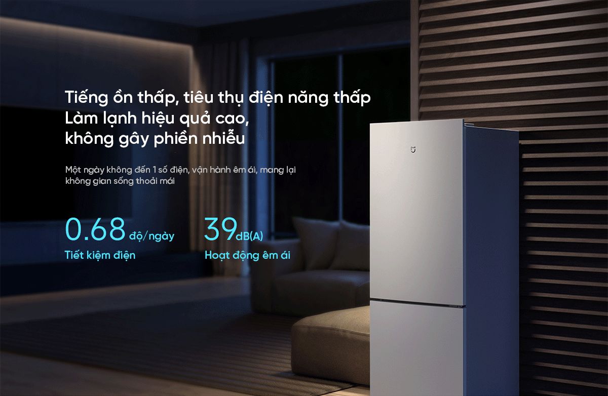 Tủ lạnh Xiaomi Mijia 185L tiết kiệm điện hiệu quả