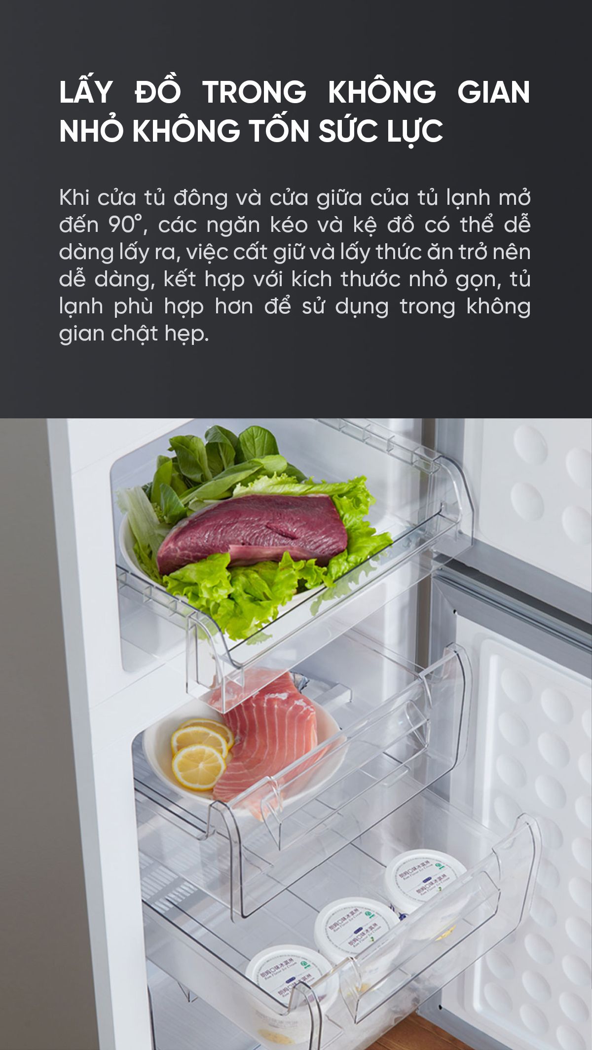 Tủ lạnh 3 cánh Xiaomi Mijia 221L thiết kế độc đáo, có ngăn đông mềm