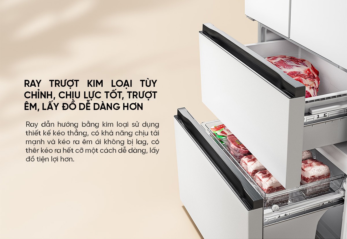 Tủ lạnh kiểu Pháp Xiaomi Mijia 439L thiết kế kiếu Pháp, ngăn chứa siêu lớn