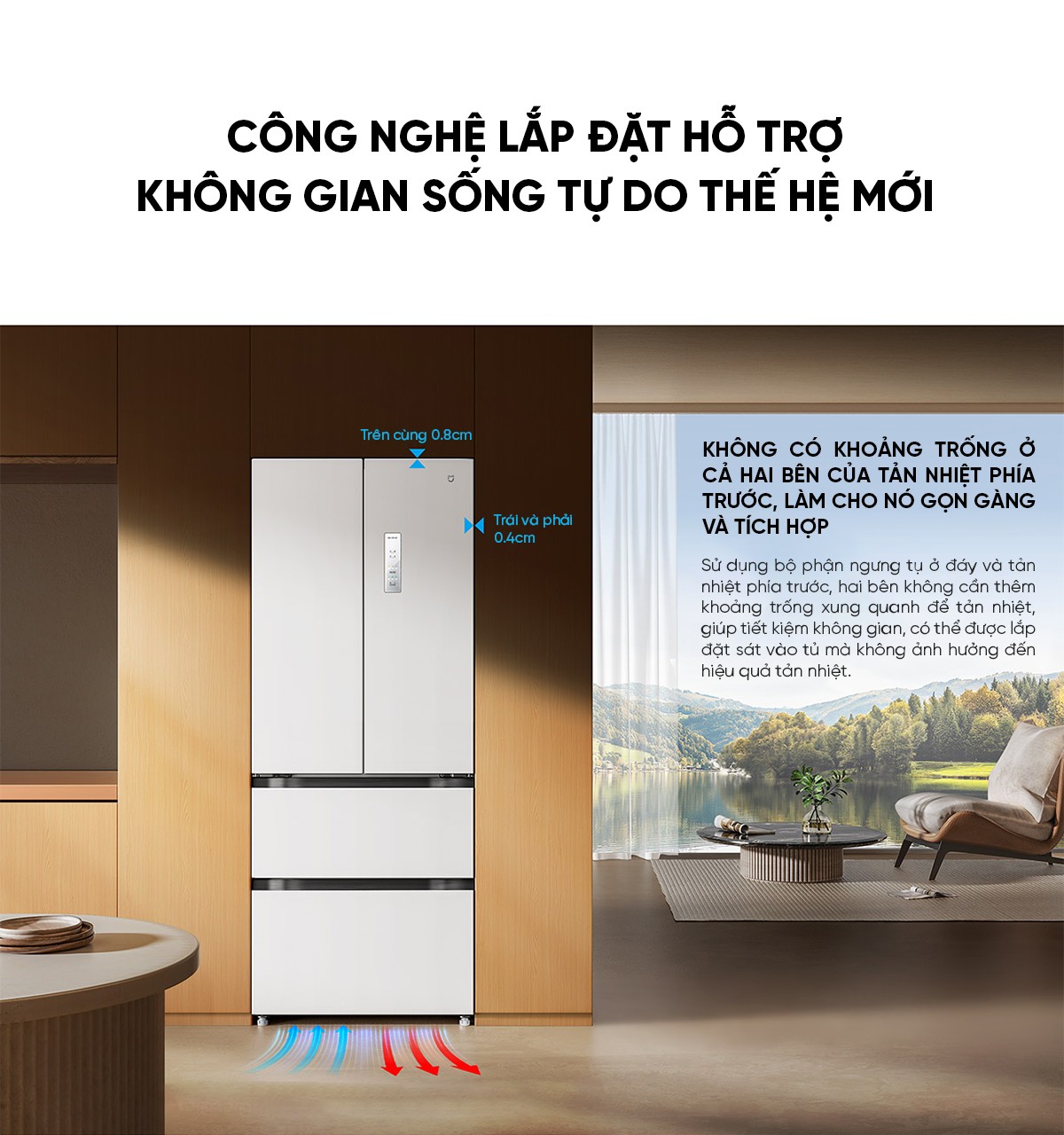 Tủ lạnh kiểu Pháp Xiaomi Mijia 439L thiết kế kiếu Pháp, ngăn chứa siêu lớn