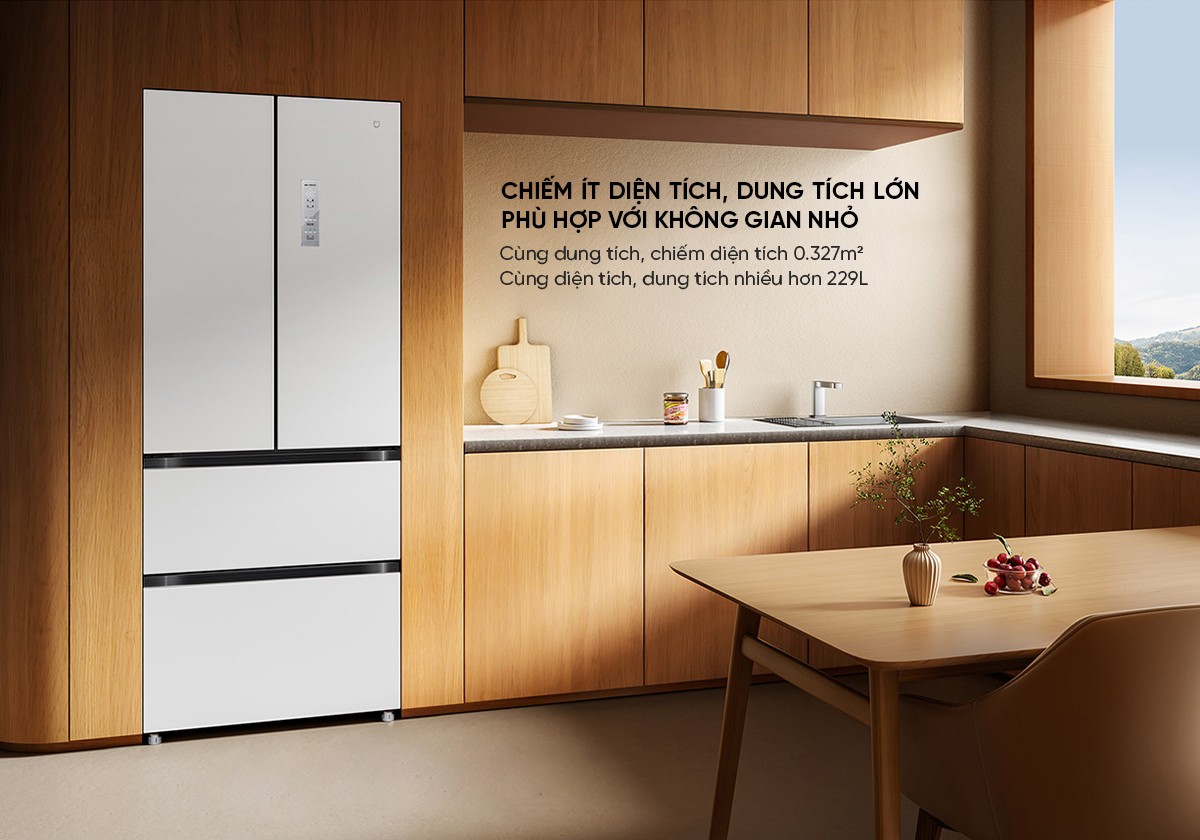 Tủ lạnh kiểu Pháp Xiaomi Mijia 439L thiết kế kiếu Pháp, ngăn chứa siêu lớn