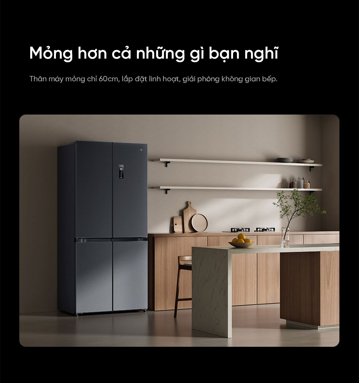 Tủ lạnh Xiaomi Mijia 513L Pro, 4 cửa, siêu mỏng