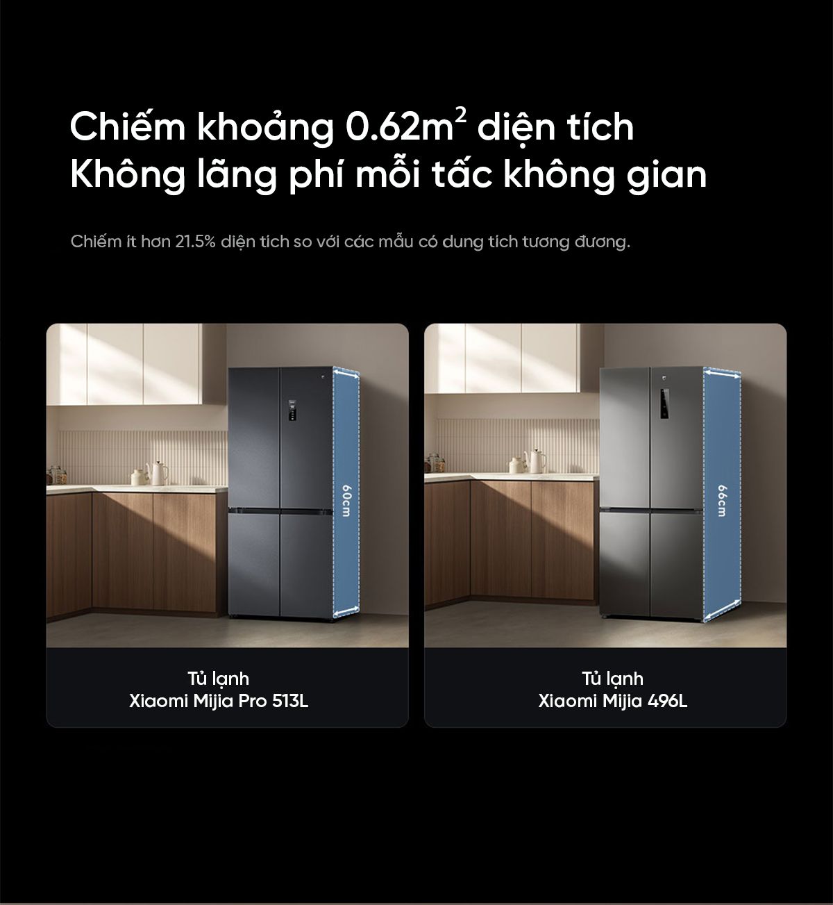 Tủ lạnh Xiaomi Mijia 513L Pro, 4 cửa, siêu mỏng