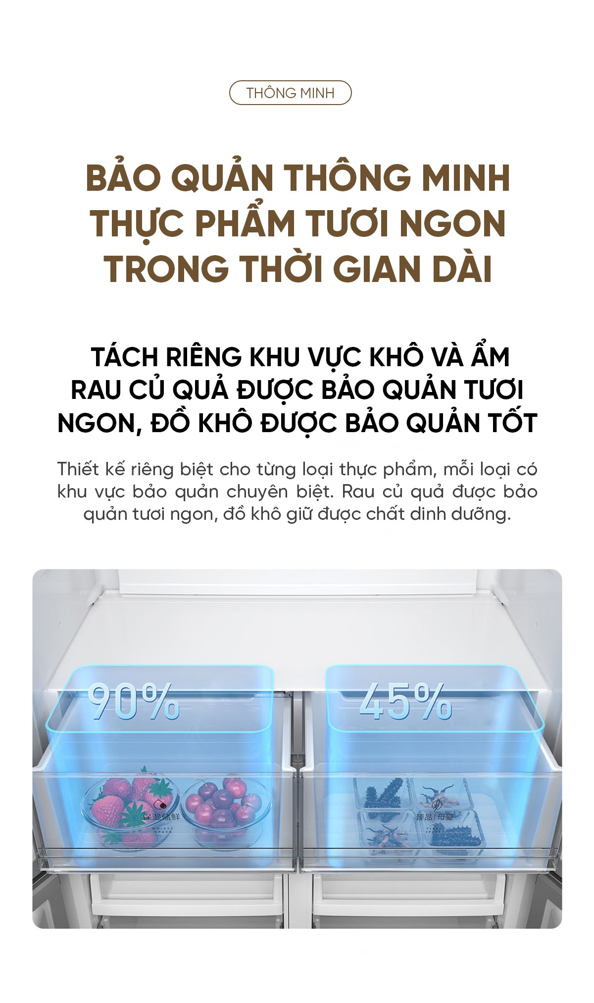Tủ lạnh siêu mỏng Xiaomi Mijia 518L thiết kế âm tường có ngăn đông mềm