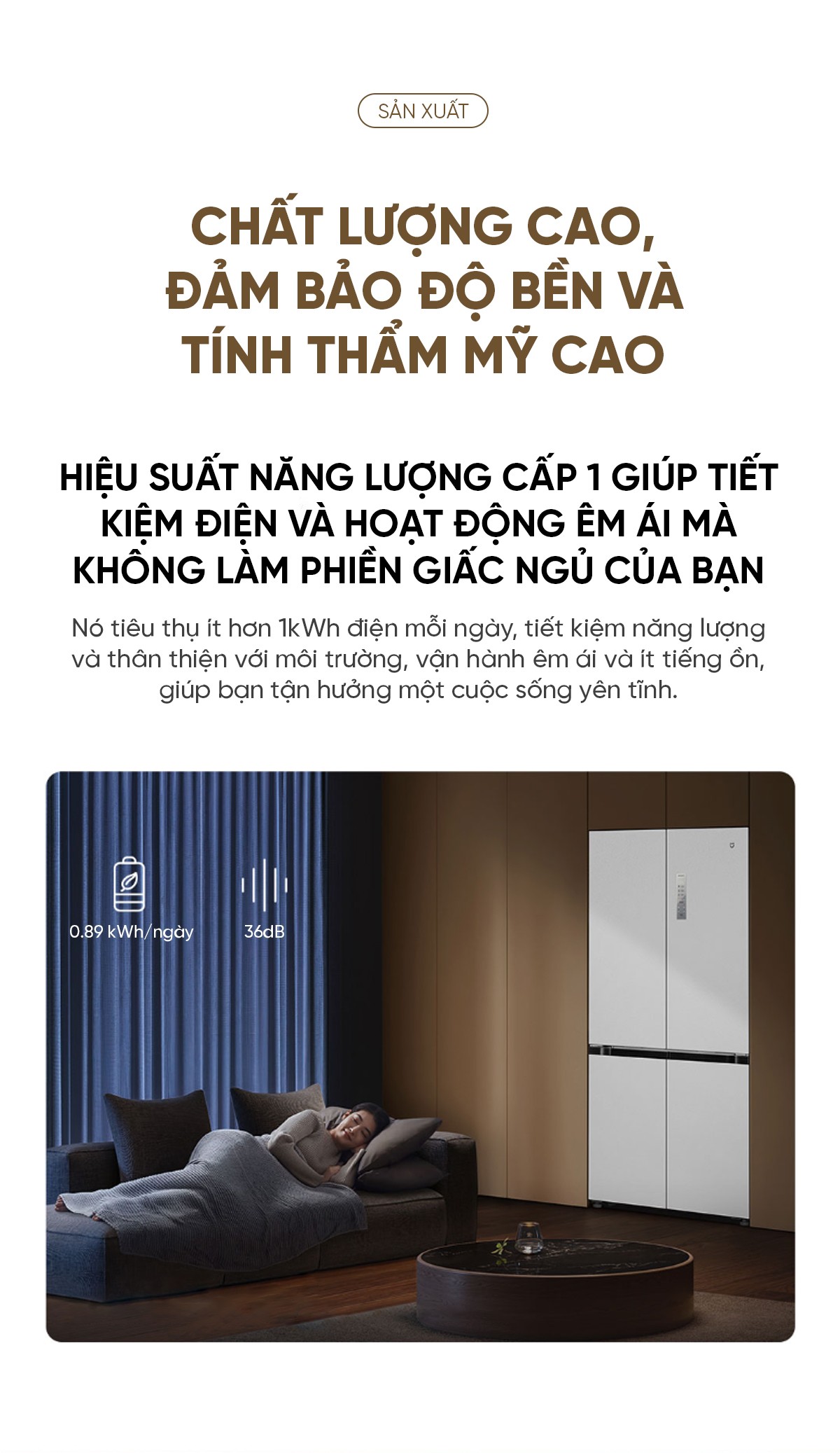 Tủ lạnh siêu mỏng Xiaomi Mijia 518L thiết kế âm tường có ngăn đông mềm