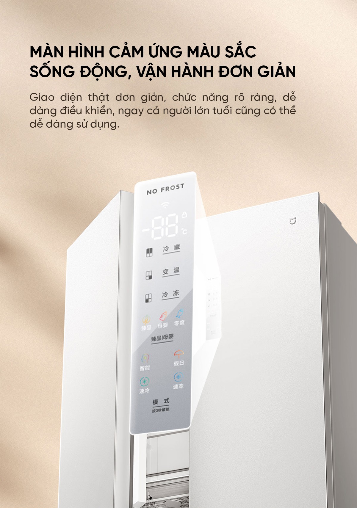Tủ lạnh siêu mỏng Xiaomi Mijia 518L thiết kế âm tường có ngăn đông mềm