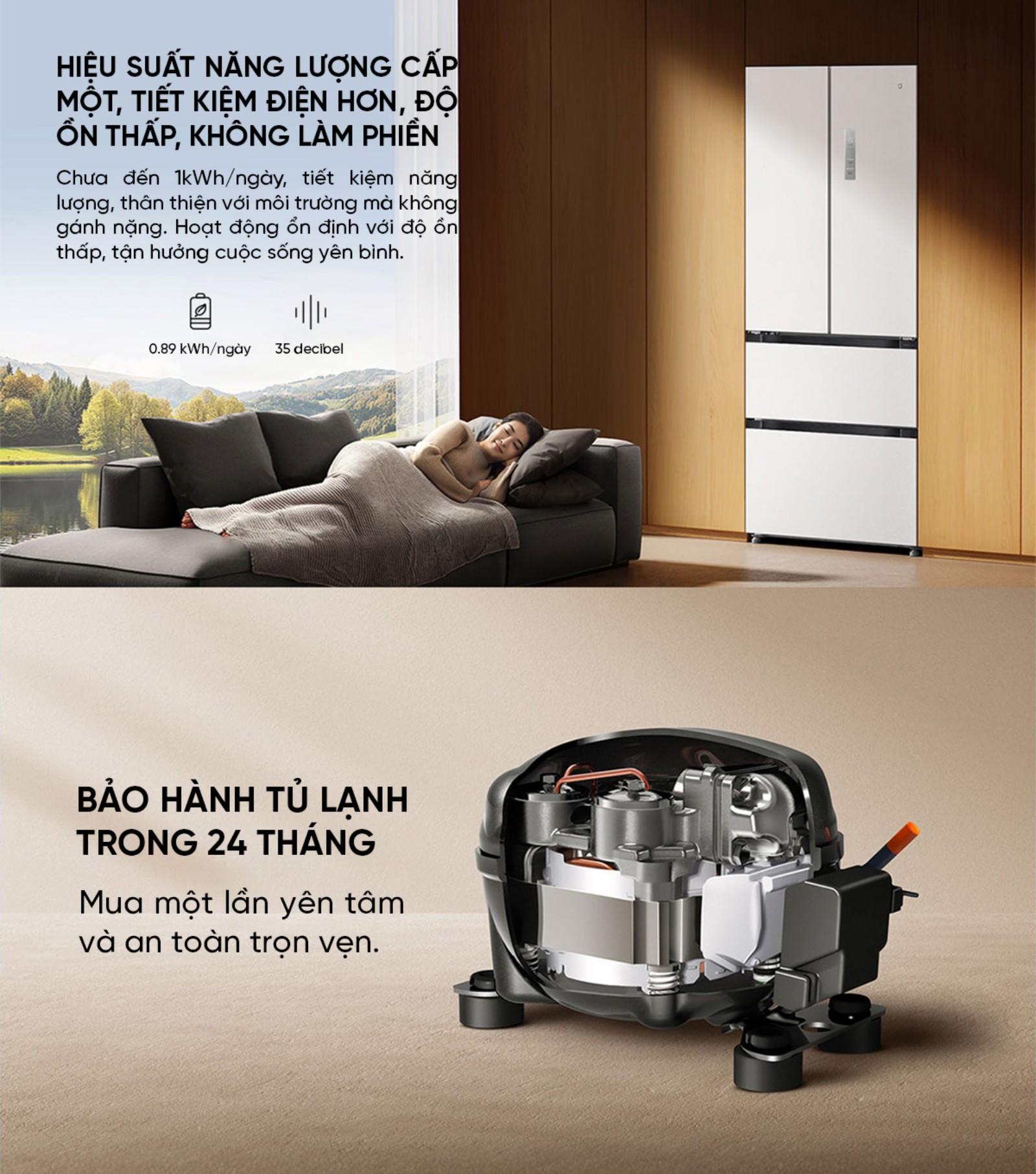 Tủ lạnh Xiaomi Mijia 508L kiểu Pháp, thiết kế siêu mỏng
