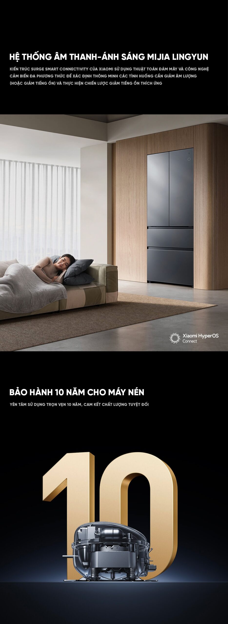 Tủ lạnh Xiaomi Mijia 560L 2026, kiểu Pháp, làm đá tự động