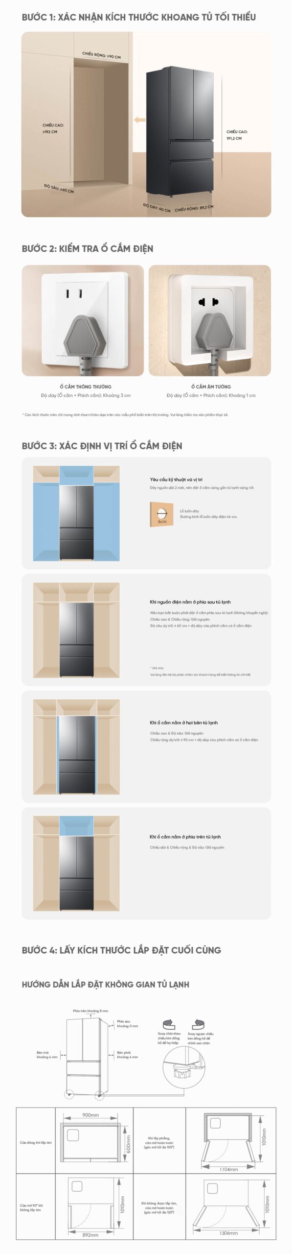 Tủ lạnh Xiaomi Mijia 560L 2026, kiểu Pháp, làm đá tự động