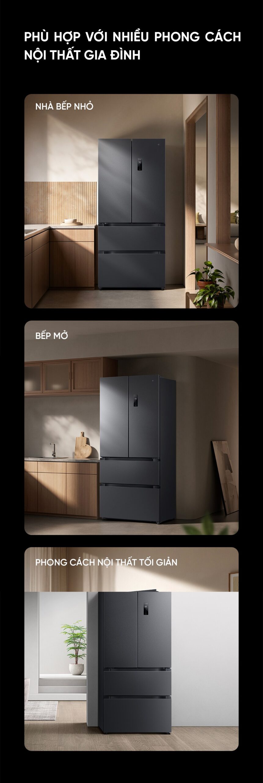Tủ lạnh Xiaomi Mijia 513L Pro 2026, kiểu Pháp, làm lạnh kép