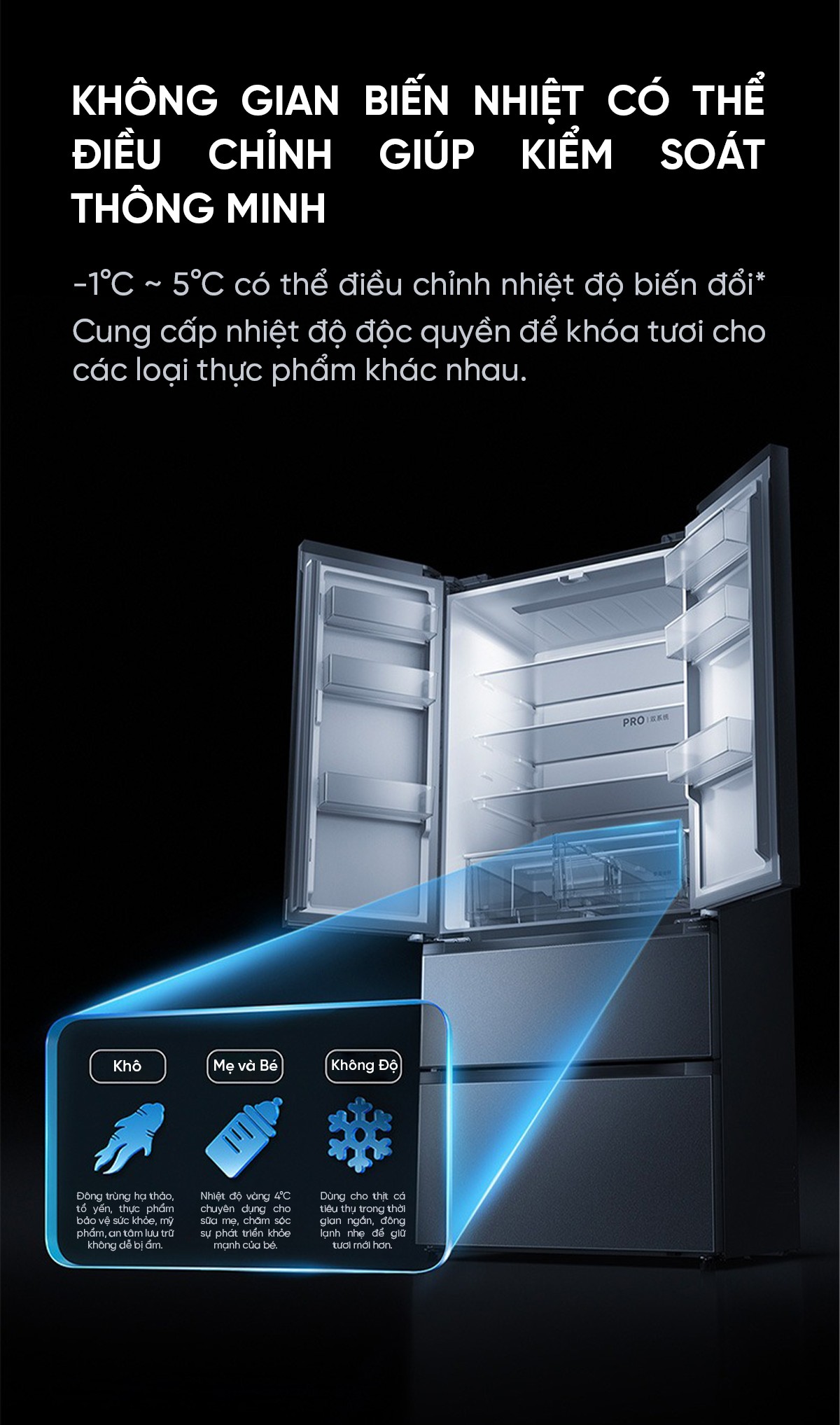 Tủ lạnh Xiaomi Mijia 513L Pro 2026, kiểu Pháp, làm lạnh kép