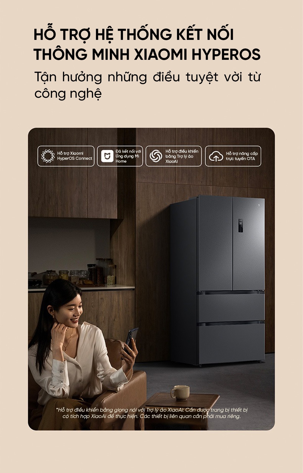 Tủ lạnh Xiaomi Mijia 513L Pro 2026, kiểu Pháp, làm lạnh kép